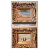 (2) Mary Ann Caldwell Beach Scene Paintings