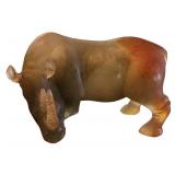Daum Crystal Pate De Verre Rhinoceros