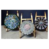 Group of 3, Millefiori Paperweights