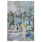 Cecile Samain-De Coene, 23x27, O/C, Figures, Ville