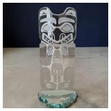 David Montpetit Glass Grizzly Totem