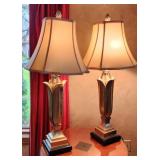 Pair of Tulip Motif Table Lamps
