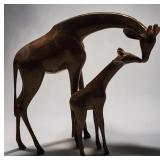 Loet Vanderveen Bronze Giraffe Figure