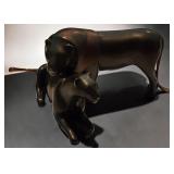 Loet Vanderveen Bronze Grouping, Lion and Lioness