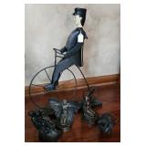 Group of Decor and Bookends