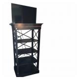 Four Shelf Etagere and Samsung Television