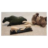 Four Inuit Animal Figures, Iyakitan, Dennis James
