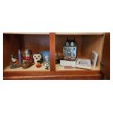 Group of Decorative Items and Books