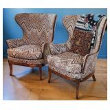Pair of Carved Framed Armchairs