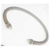 David Yurman Sterling Cuff, Diamond, Pearl