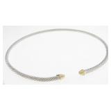 18K/Sterling David Yurman Cable Collar Necklace