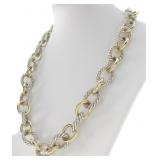 David Yurman 18KYG, Sterling Link Chain