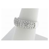 14K White Gold Diamond Band Ring