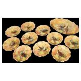 Antique Limoges Biarritz Game Bird Set