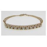 14K Yellow Gold Diamond Bar Bracelet