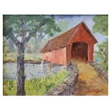 Derk Smit 12x16 O/B "Bean Blossom Bridge"
