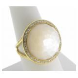 18K YG Ippolita Lollipop MOP, Diamond Ring