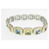 David Yurman Blue Topaz, Peridot Bracelet
