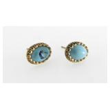 Pair of Turquoise Stud Earrings