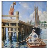 Anton Otto Fischer 26x24 O/C "Offering A Ride"