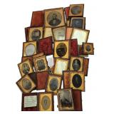 Group of Antique Framed Daguerreotype Photos
