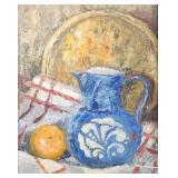 Willa Stanforth 10x8 O/B Still Life, Pitcher, Plat