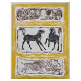Rudy Pozzatti Embossed Litho, "Pursuit"
