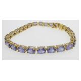 14K Yellow Gold Tanzanite Bracelet