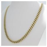 14K Yellow Gold Curb Link Chain