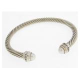 David Yurman Pearl Classic Cable Cuff Bracelet