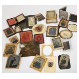 Antique Daguerreotype and Tintype Photos, Cases