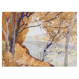 John Zwara 10x14 WC "Through the Trees"