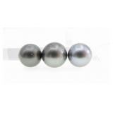 Three Loose, Undrilled 11mm Tahitian Pearls