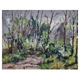 Dolly Snider 15x20 Encaustic Interior Woods