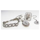 Sterling Silver White Enamel Siam Jewelry