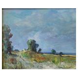 C Curry Bohm 14x11 O/B Clouds, Landscape
