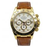 18KY Rolex Daytona White Dial w/ Diamond Markers C