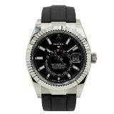 18KW Rolex Skydweller 43MM Black Dial on Oysterfle