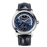 SS Frederique Constant Worldtimer 42MM Blue Dial