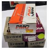 9mm Luger Pistol Cartridges