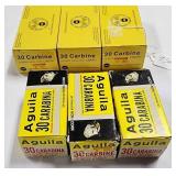 Six Boxes .30CAL Carbine Rifle Cartridges