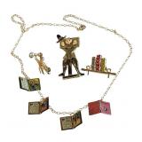 Vintage Costume Jewelry, Ferdinand the Bull, Etc