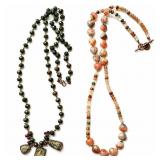 Two Stone Beaded Necklaces