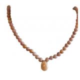 23" Pink Opal Bead Necklace