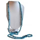 46" Long Turquoise Bead Necklace