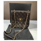 Chanel Brown Quilted Classic Single Flap Bag