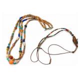 Two Beaded Ethnic Style Necklaces