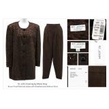 St. John Evening Marie Gray Brown Jacket & Pants