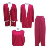 Four St John Knit Items, Red