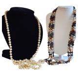 Two Pearl Strand Necklaces